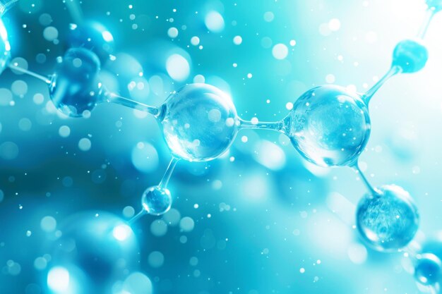 abstract image of a molecular structure with spherical elements and connections