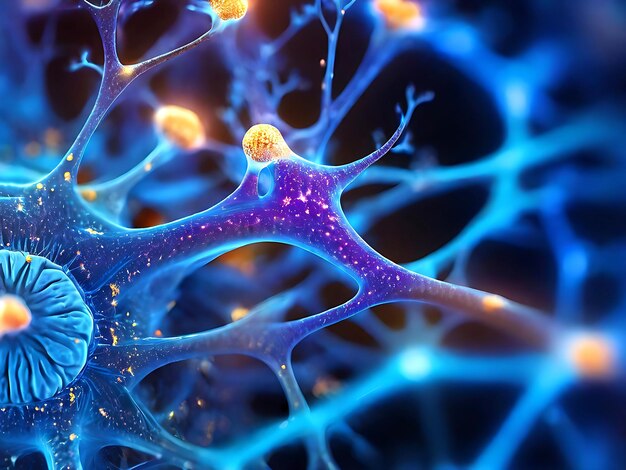 Абстрактное изображение нейронных паттернов, сгенерированное ИИ