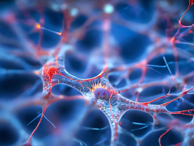 Абстрактное изображение нейронных паттернов, сгенерированное ИИ