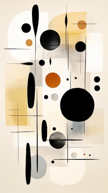 Abstract image paint for posterwallpaperbohemian home interior AI generated image