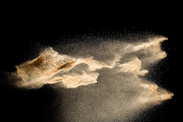 abstract image of painting against black background