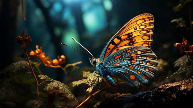 abstract image showing various colorful butterflies