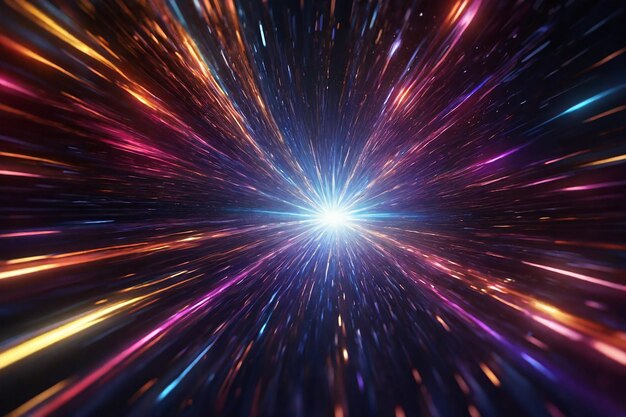 Abstract image of a speed moving fast through a starry sky