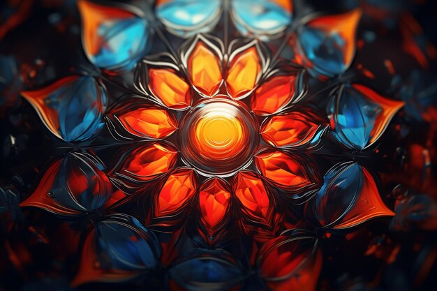 Abstract image of a vibrant kaleidoscope Generative ai