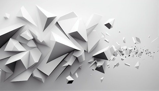 An abstract image of white cubes and the words " the word " on the bottom. "