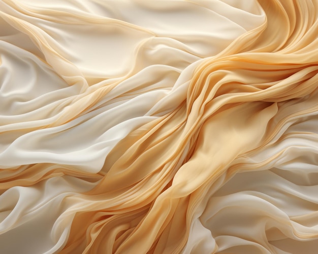 an abstract image of a white and gold fabric