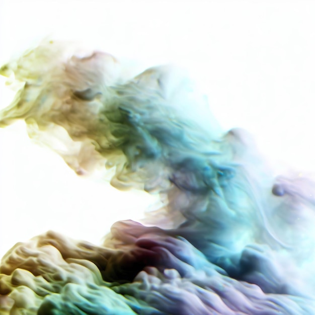 Абстрактное изображение с волшебными цветами и белым фоном