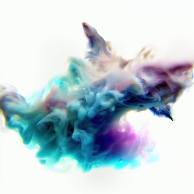 Photo abstract image with magic colors and white background