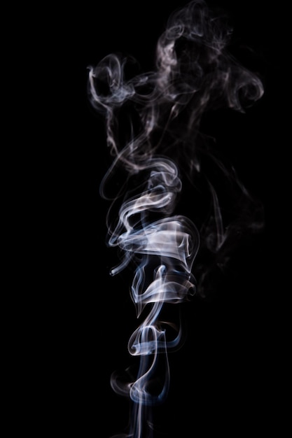 Abstract incense smoke isolated