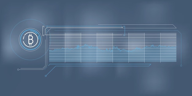 Abstract infographic of stable bitcoin exchange rate