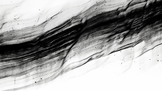 Photo abstract ink black strokes generative ai