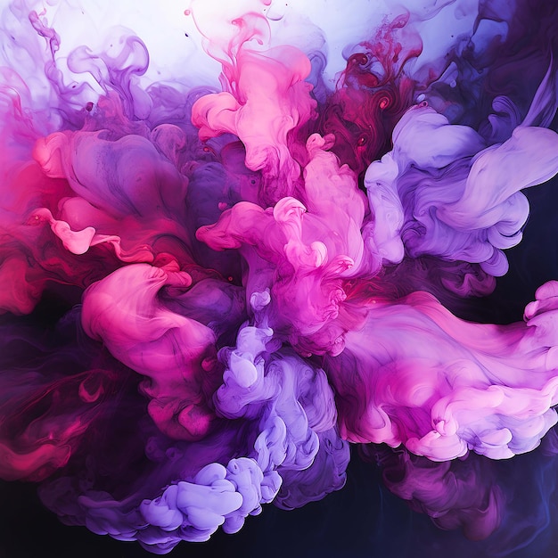 Abstract ink wave flowing in vibrant colors generated by AI