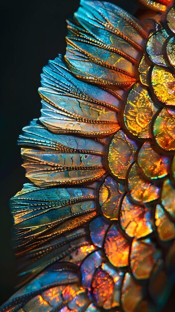 Photo abstract iridescent fish scales