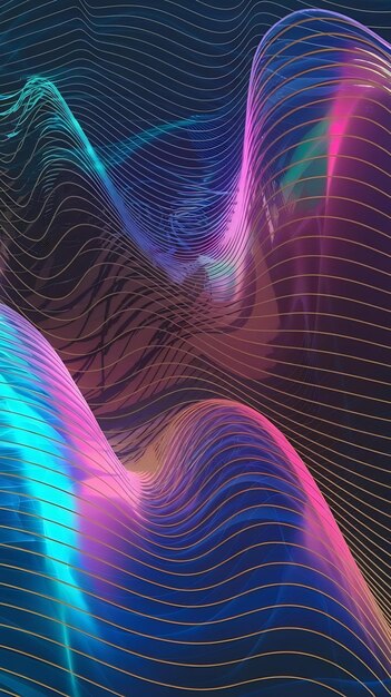 abstract iridescent gradient background with wavy patterns
