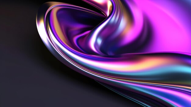 Premium AI Image | Abstract iridescent metallic liquid form purple ...