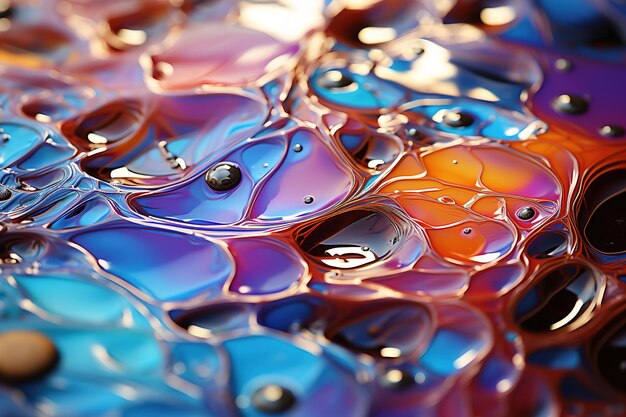 abstract Iridescent Puddles background