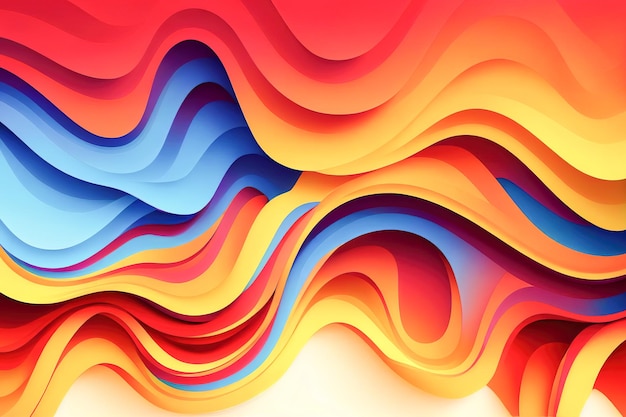 Abstract iridescent wavy background Generative AI