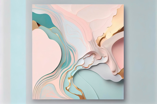 Abstract Japanese design with pastel colors