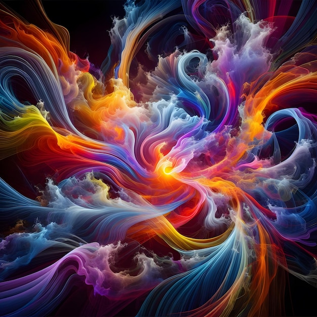 An Abstract Journey Chromatic Nebula A Symphony of Colorful Smoke