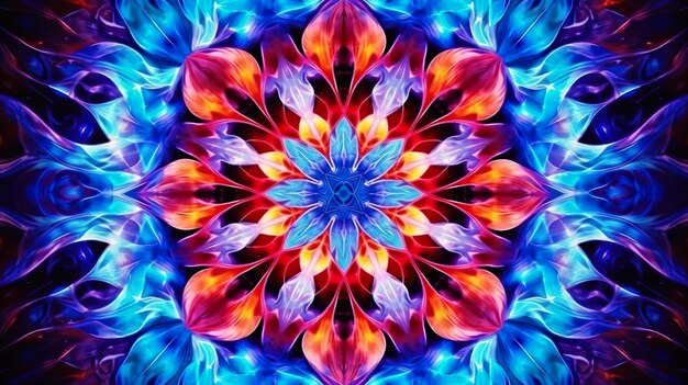 Foto sfondio kaleidoscopico astratto bella consistenza multicolore di kaleidoscopio
