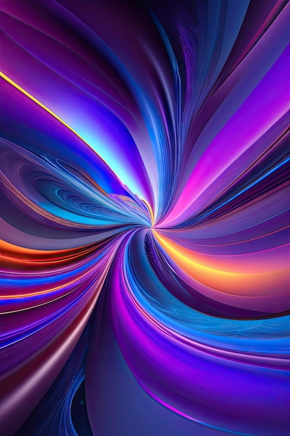 Abstract kleurrijk blauw en paars vurige vormen Fantasie lichte achtergrond Digitale fractal kunst