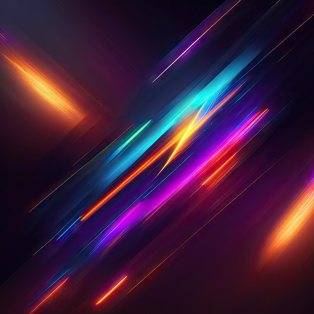 Abstract kleurrijk bliksem op een donkere achtergrond Gloeiende fractale vormen Fantasie lichte achtergrond
