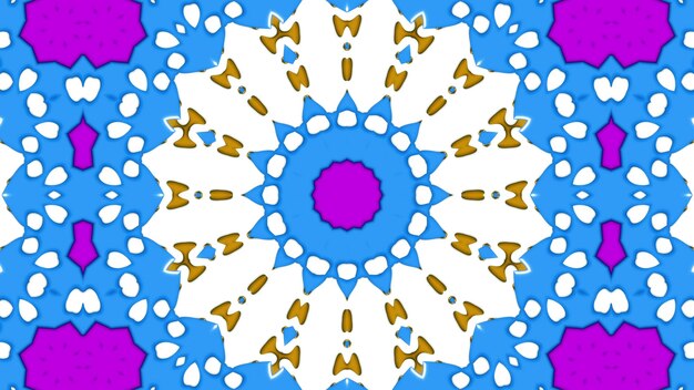 Abstract Kleurrijk Hypnotiserend Symmetrisch Patroon Sier Decoratieve Caleidoscoop Beweging Geometrische Cirkel en Stervormen