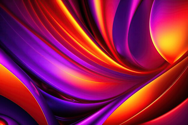 Abstract kleurrijk paars vurige vormen Fantasie lichte achtergrond Digitale fractal kunst