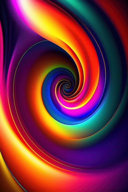 Abstract kleurrijk swirl vormen Fantasie lichte achtergrond Feestelijk behang Digitale fractal kunst