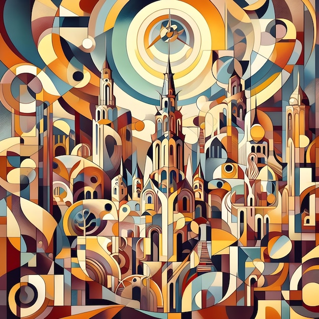 Abstract kleurrijke achtergrond met cirkels en lijnen ontwerp voor wenskaart