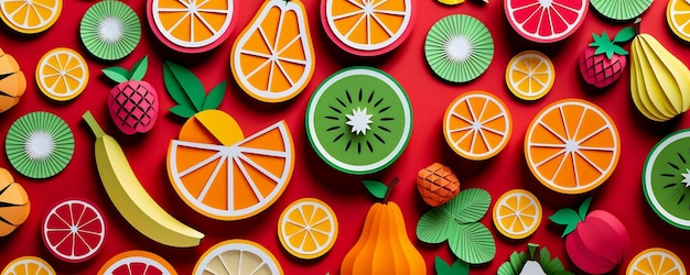Foto abstract kleurrijke vruchten achtergrond vruchten website banner achtergrond