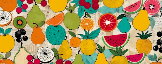 abstract kleurrijke vruchten achtergrond vruchten website banner achtergrond