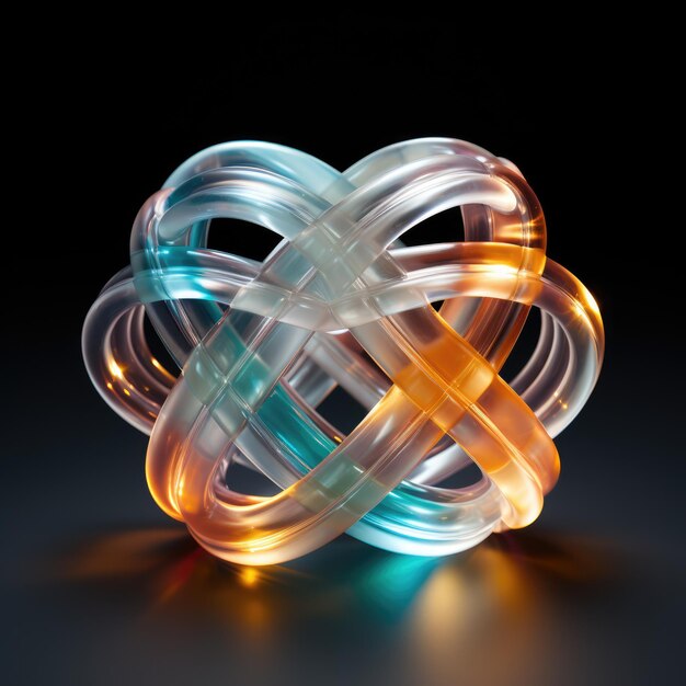 Photo abstract knot made from plastic