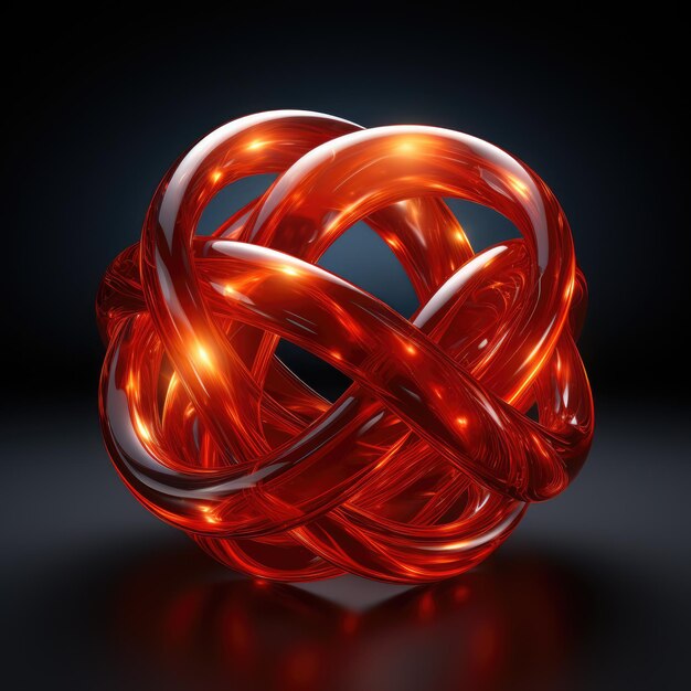 Photo abstract knot made from plastic