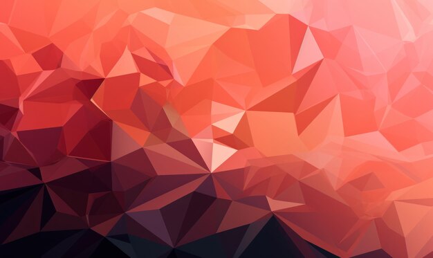 Abstract koraal kleur achtergrond of behang met polygonen driehoeken concave geometrieën