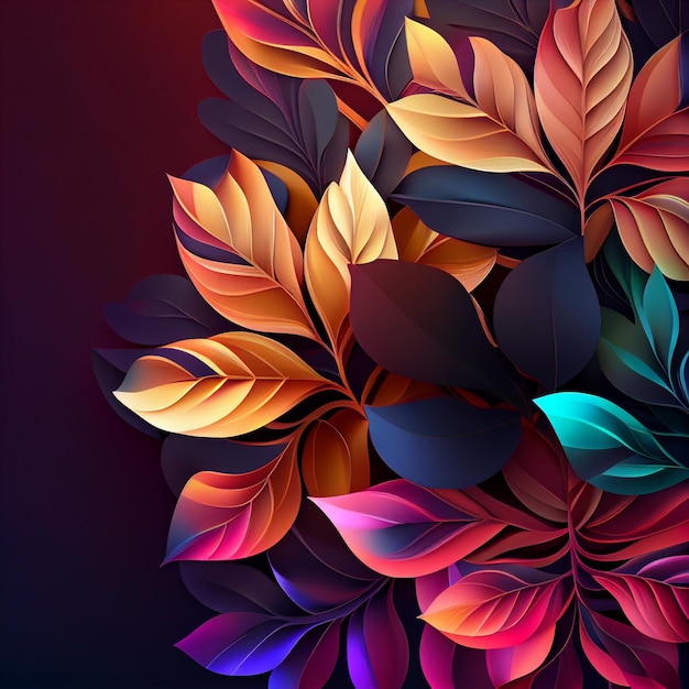 Abstract Leaf Soft Gradient Wallpaper