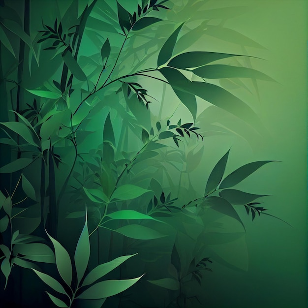 Abstract Leaf Soft Gradient Wallpaper