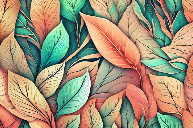 Abstract leaf soft gradient