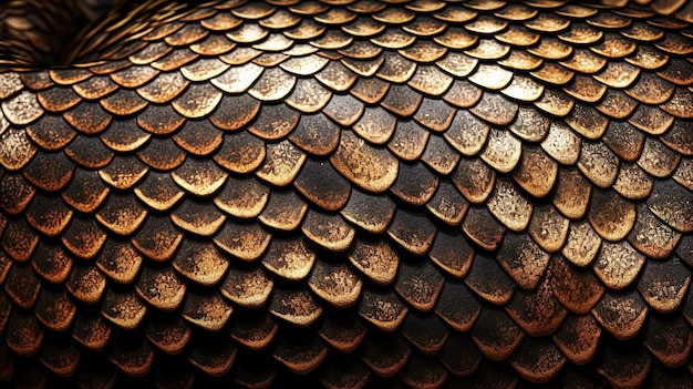 Abstract leather background dragon scales close up generative ai