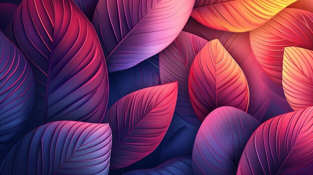 Abstract Leaves Pattern Background