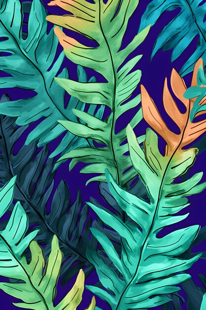abstract leaves wallpaper