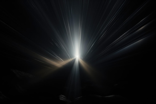 Abstract Lens flare light effects on black black background for design Generative AI