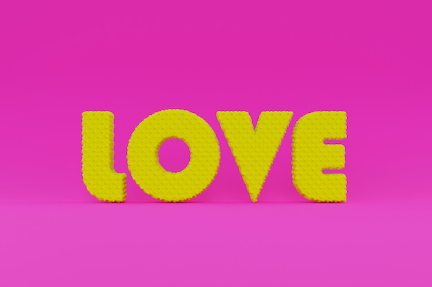 Abstract letters 3d text LOVE for st Valentine's day