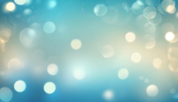 Abstract light blue blurred background for presentation with beautiful round bokeh