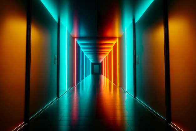 Abstract light corridor background