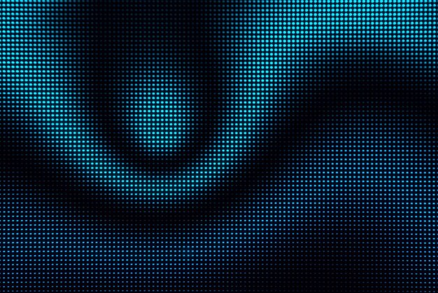 Photo abstract light dots background blue circle wave display led defocused