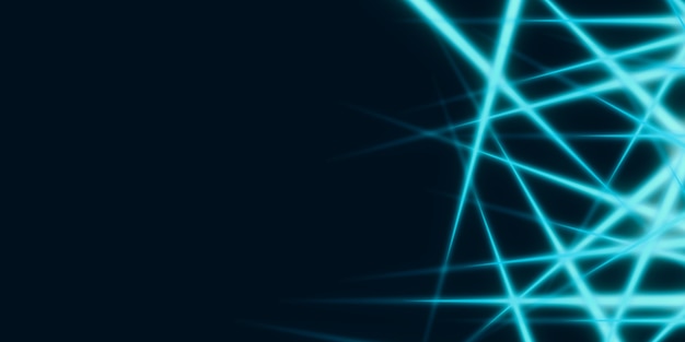 Abstract light lines glowing lines on a dark background 3D illustration