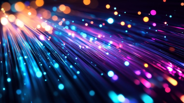 abstract light streaks with multiple colors