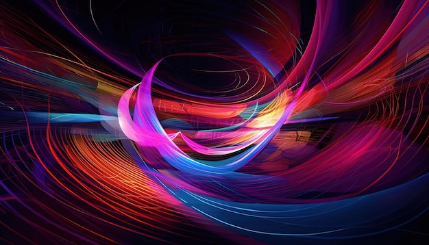 an abstract of light strips in the style of dark cyan and magenta