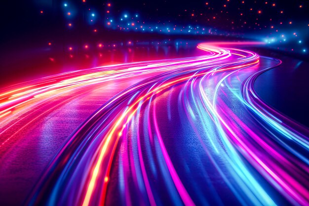 Abstract Light Trails in Long Exposure PhotographyxA